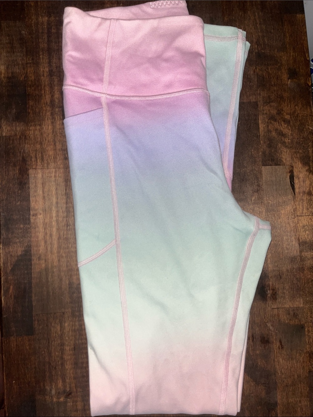 Victoria Secret Gradient Pastel Leggings - Pink, Lavender & Mint Med